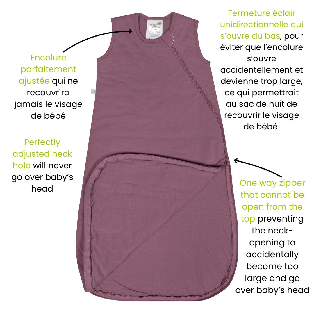 Quilted bamboo sleep sack - Porto (2.5 togs)