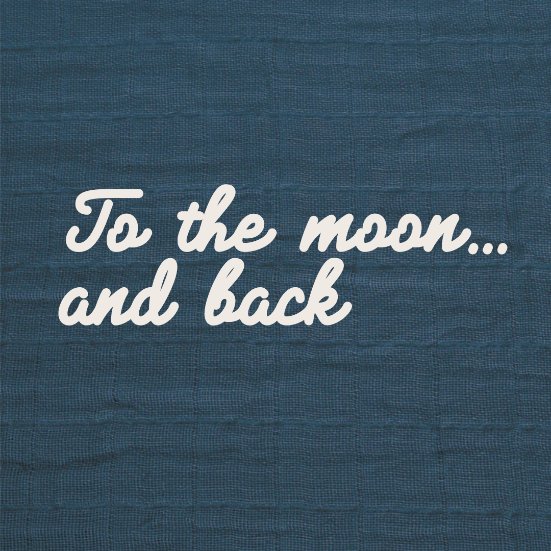 Cotton muslin swaddle - Navy Blue