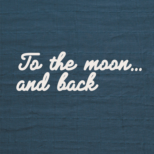 Cotton muslin swaddle - Navy Blue