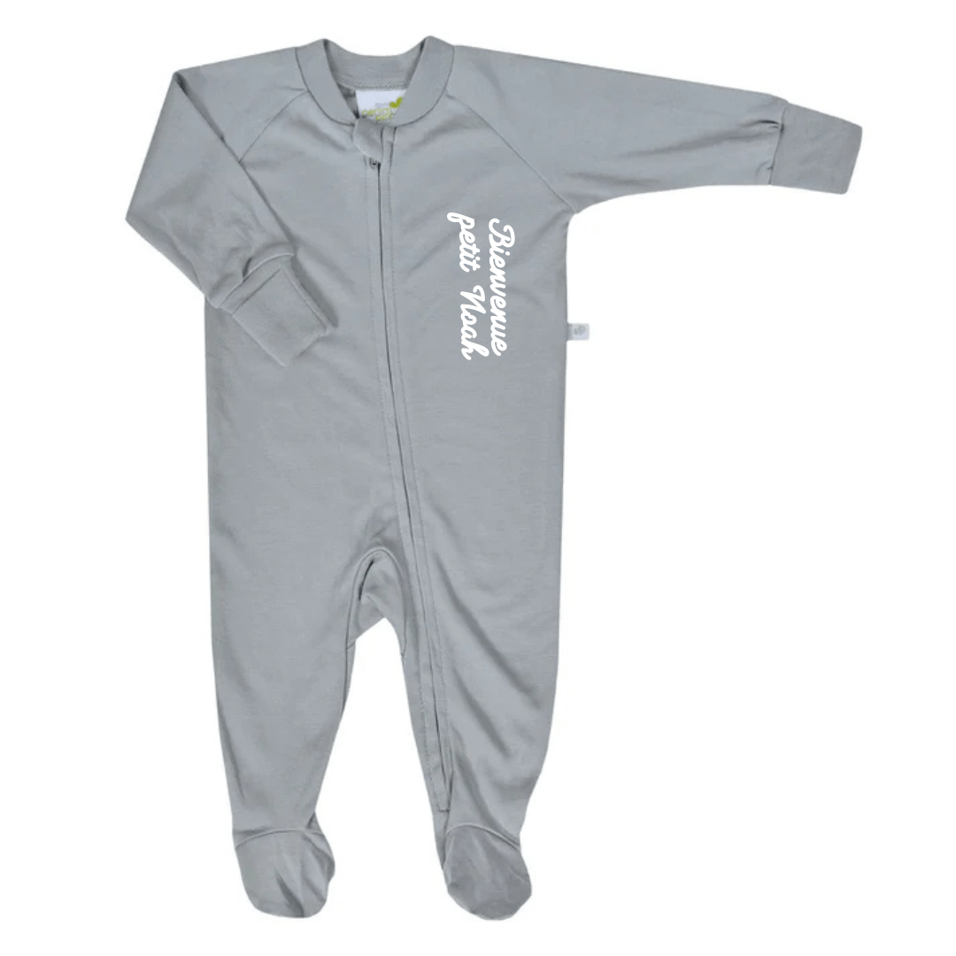 Bamboo baby sleeper - Pebble