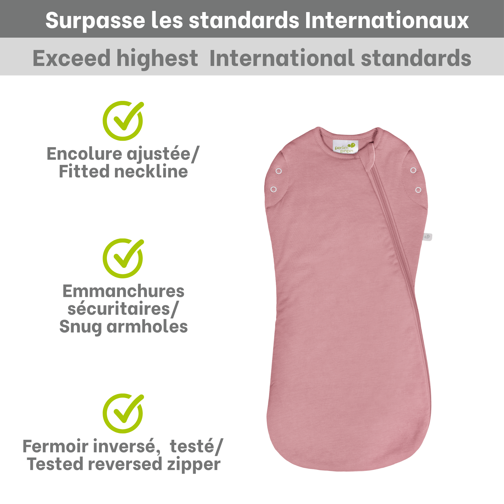 Bamboo newborn sleep sack - Lotus (1.0 tog)