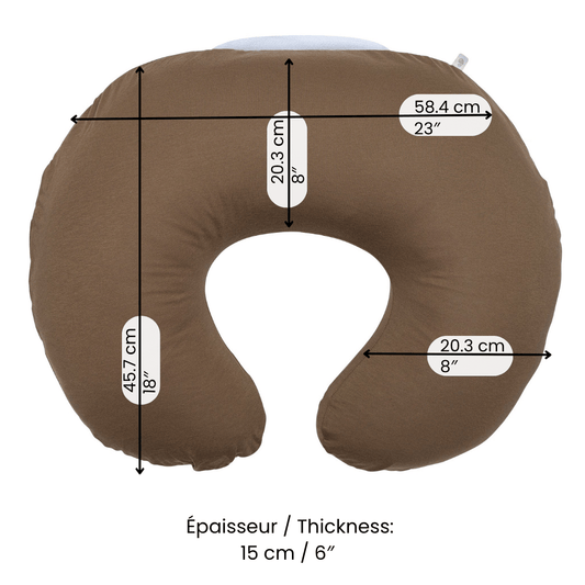 Bamboo nursing pillow - Moka