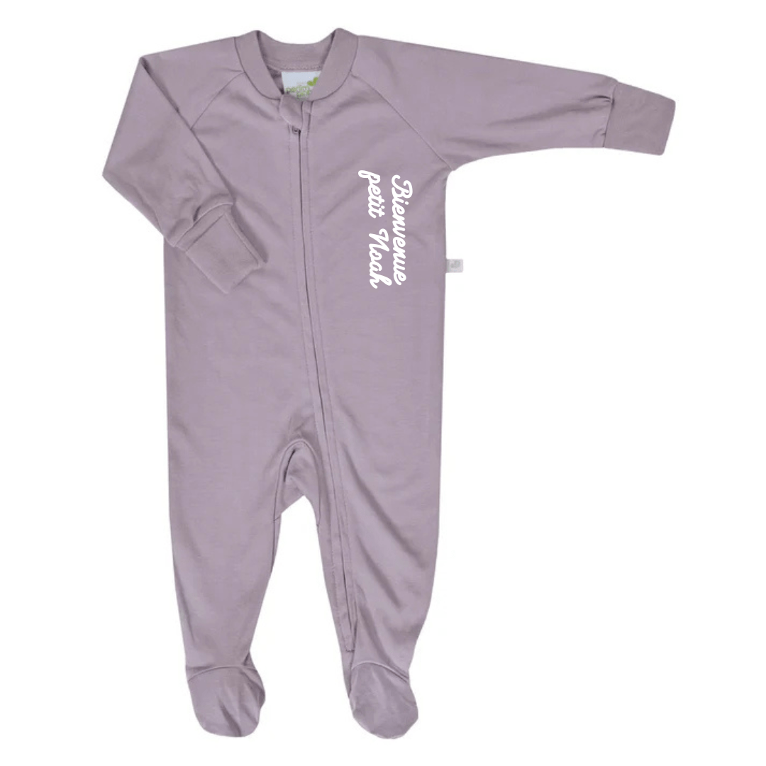 Bamboo baby sleeper - Plum