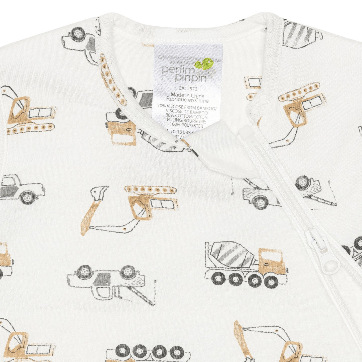 Bamboo newborn sleep sack - Construction (1.0 tog)