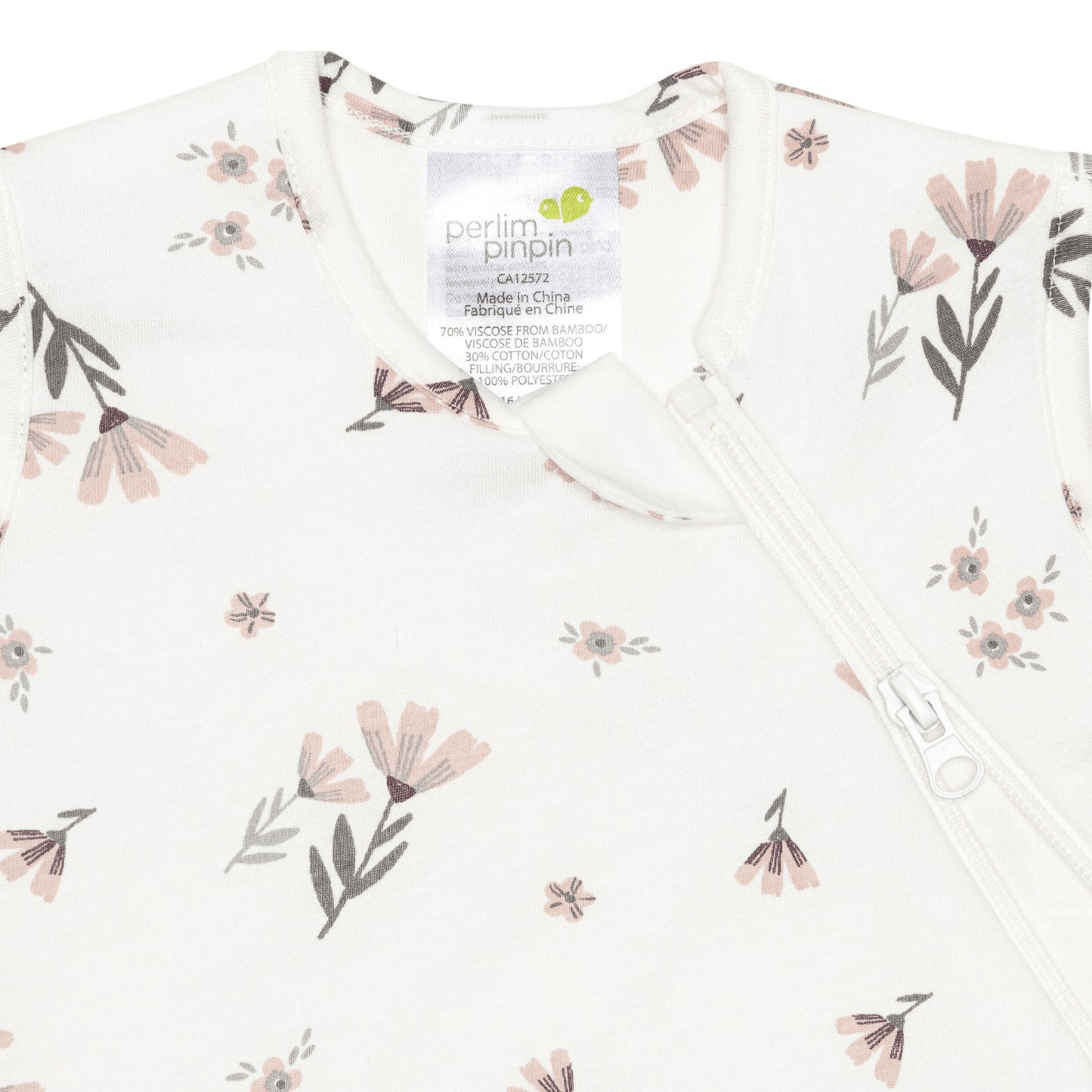 Bamboo newborn sleep sack - Watercolor Flowers (1.0 tog)