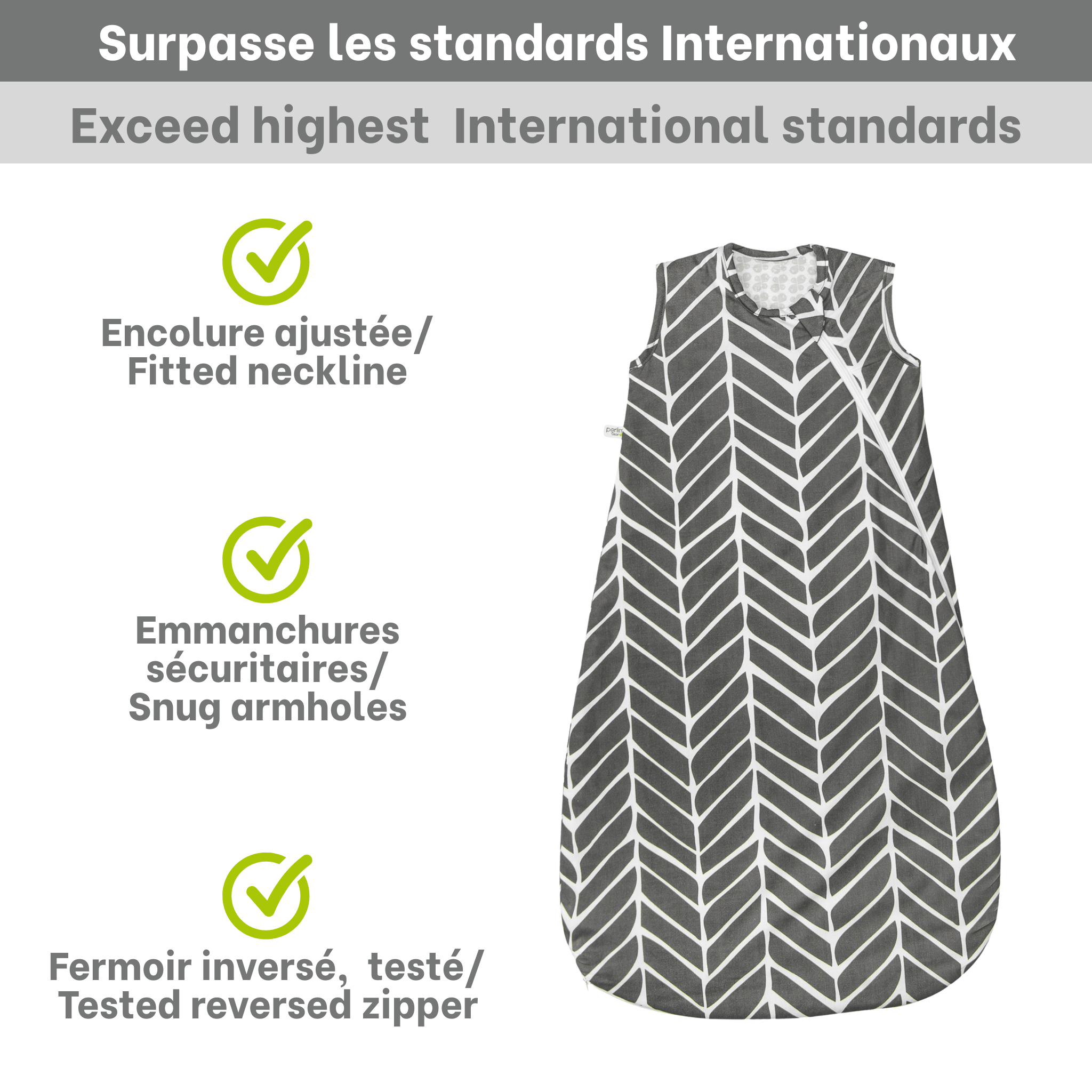Sac de nuit coton tissé - Chevron (2.0 togs)