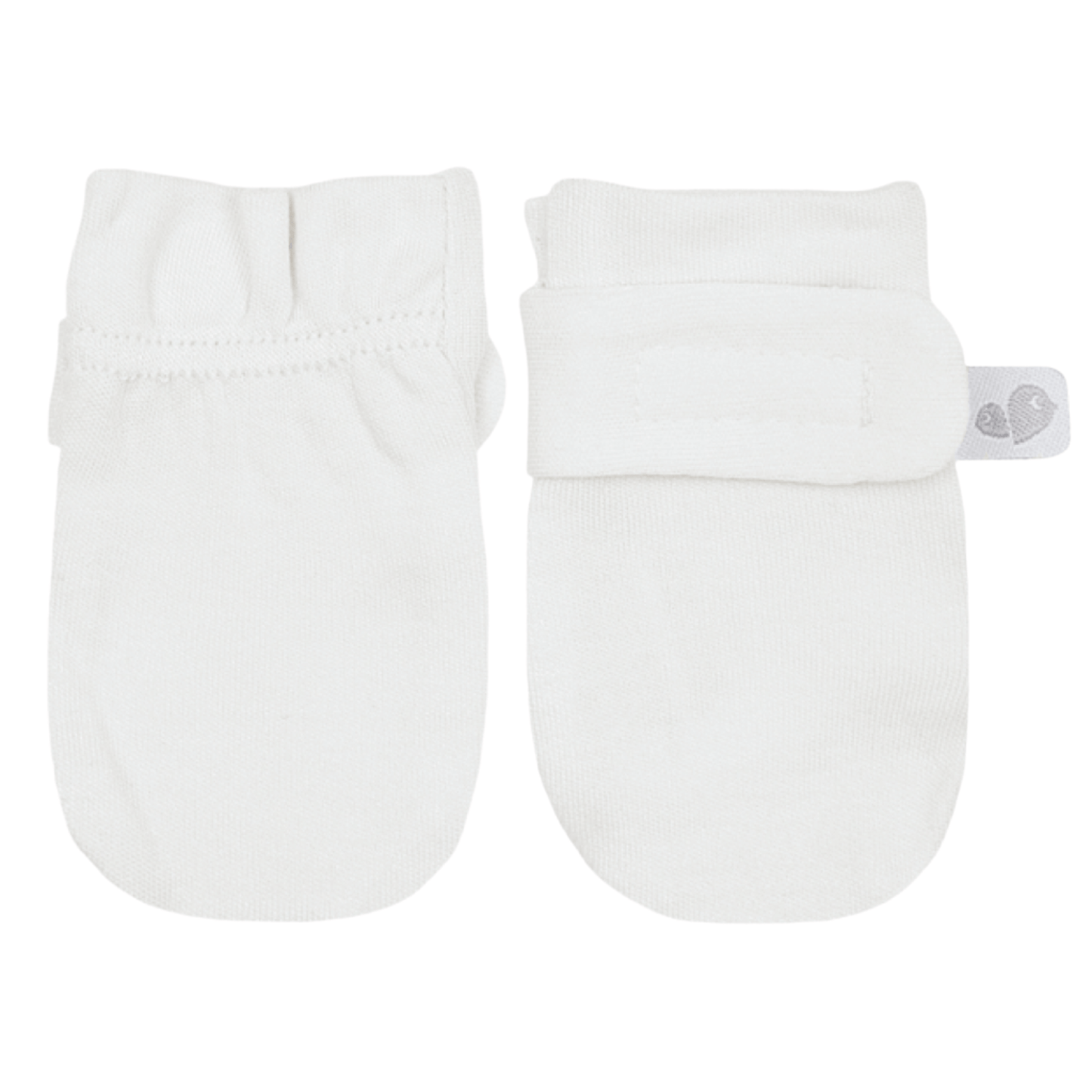 Newborn bamboo scratch mittens - Ivory