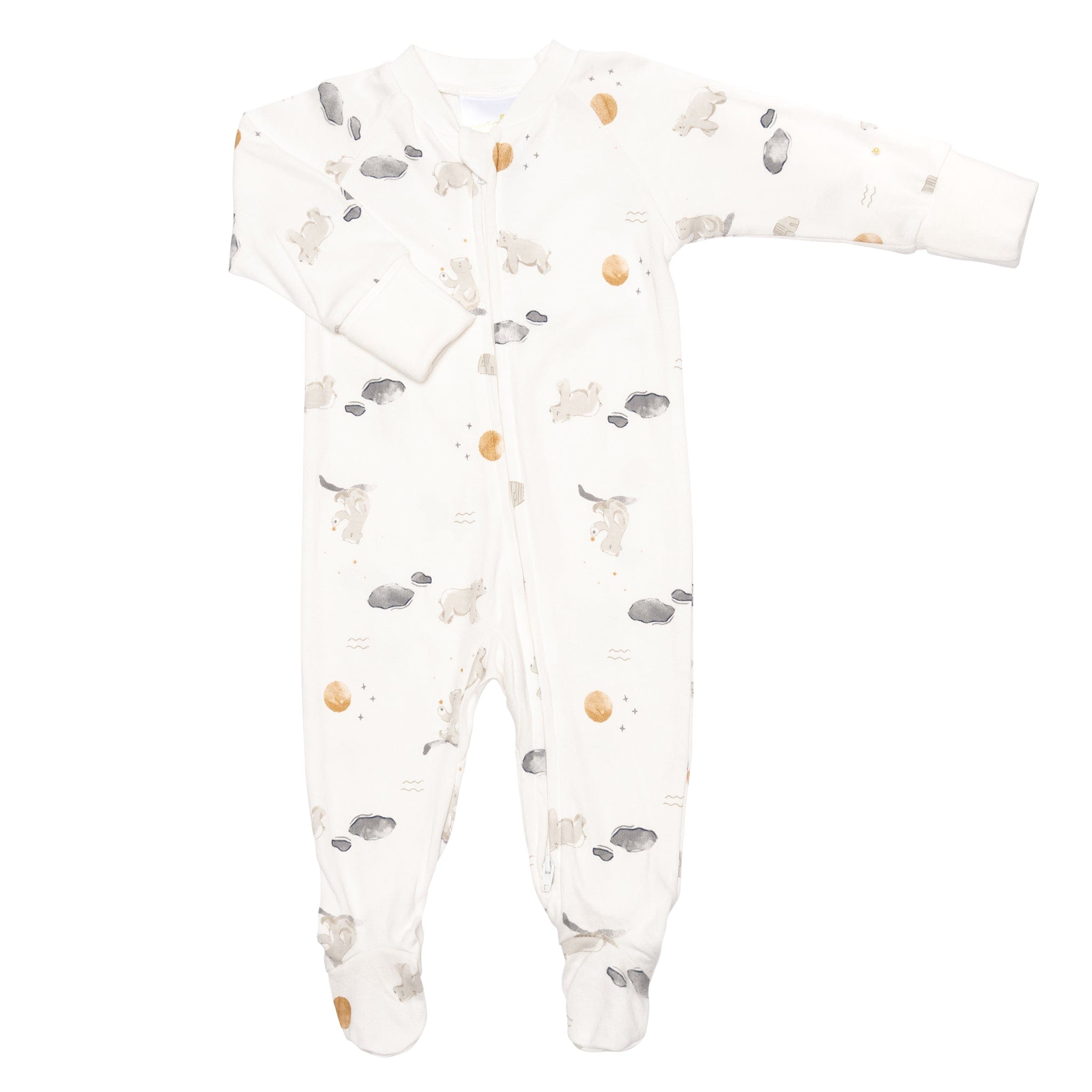 Moonlit Whiskers Bamboo Ruffle Sleeper