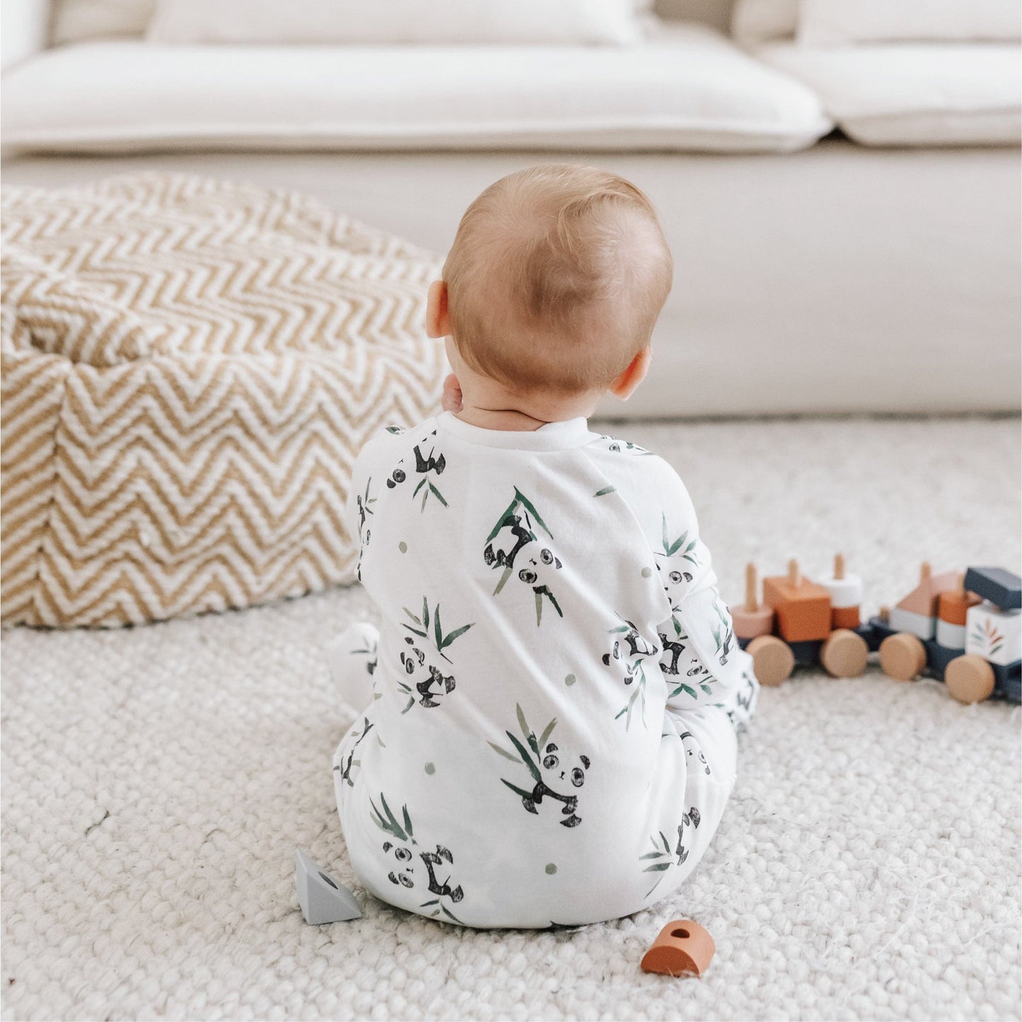 Bamboo baby sleeper - Pandas