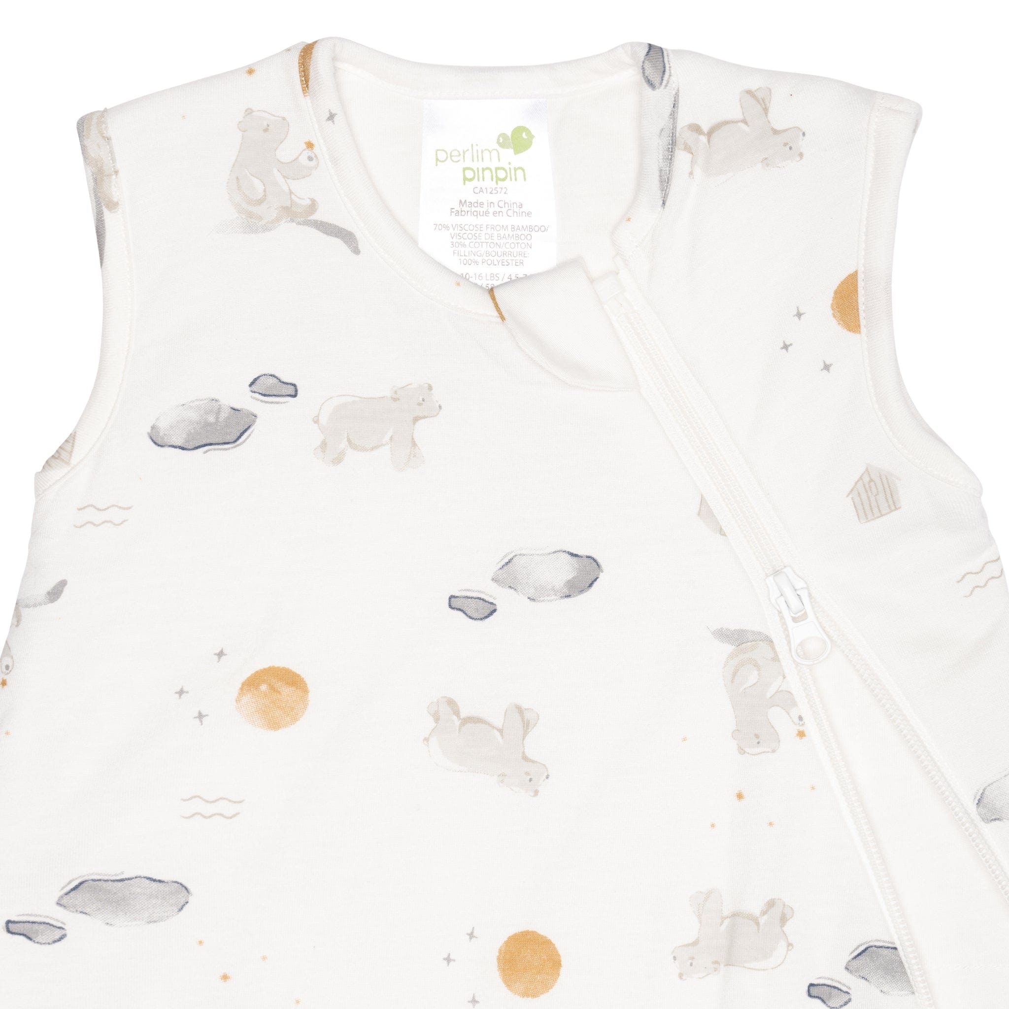 Quilted bamboo sleep sack - Full Moon (2.5 togs)
