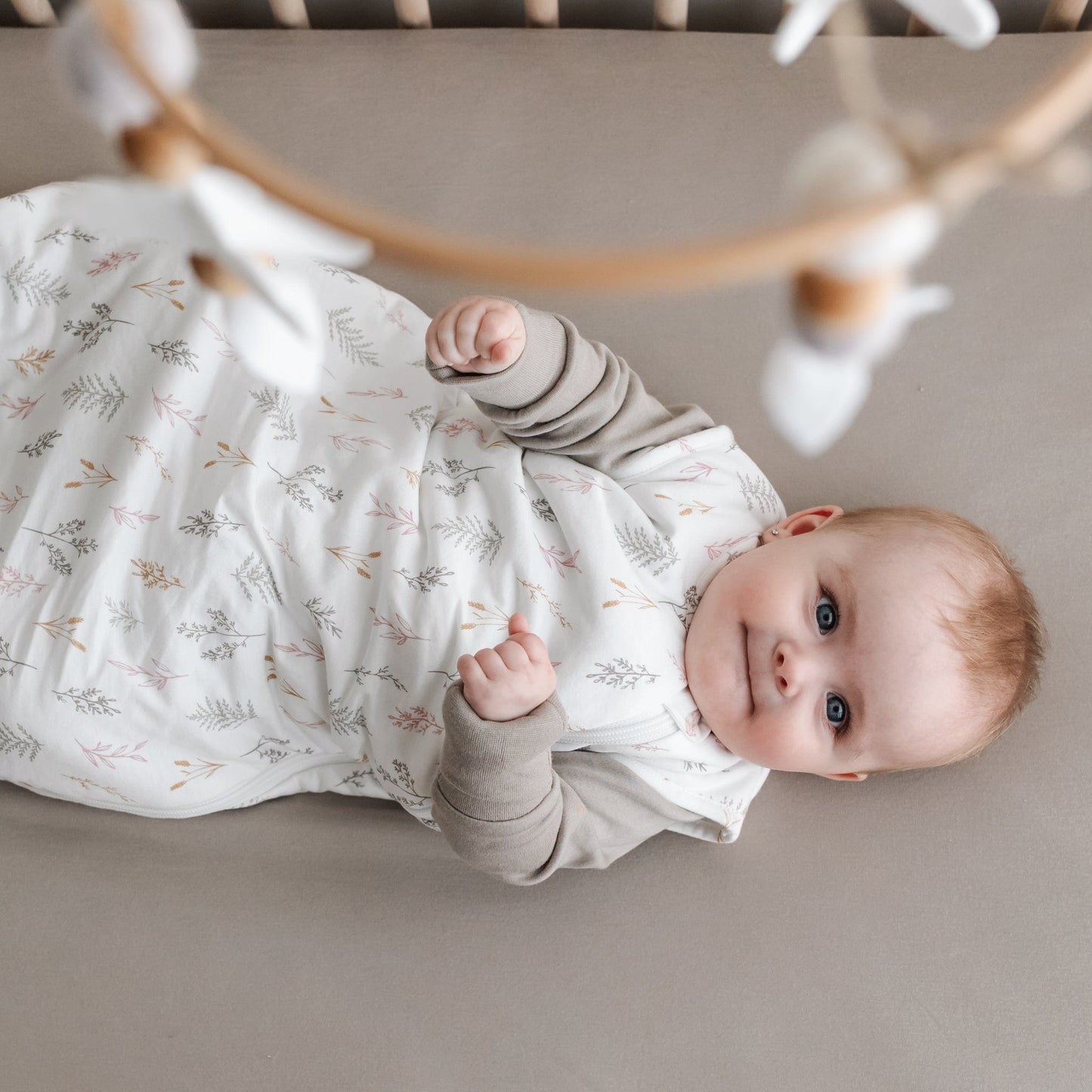 Quilted bamboo sleep sack - Wheat (2.5 togs)