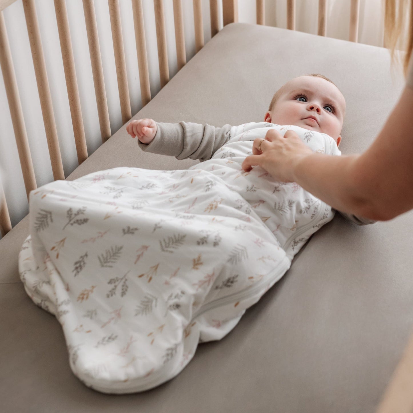 Quilted bamboo sleep sack - Wheat (2.5 togs)