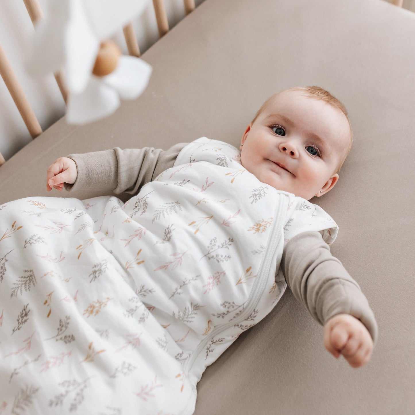 Quilted bamboo sleep sack - Wheat (2.5 togs)