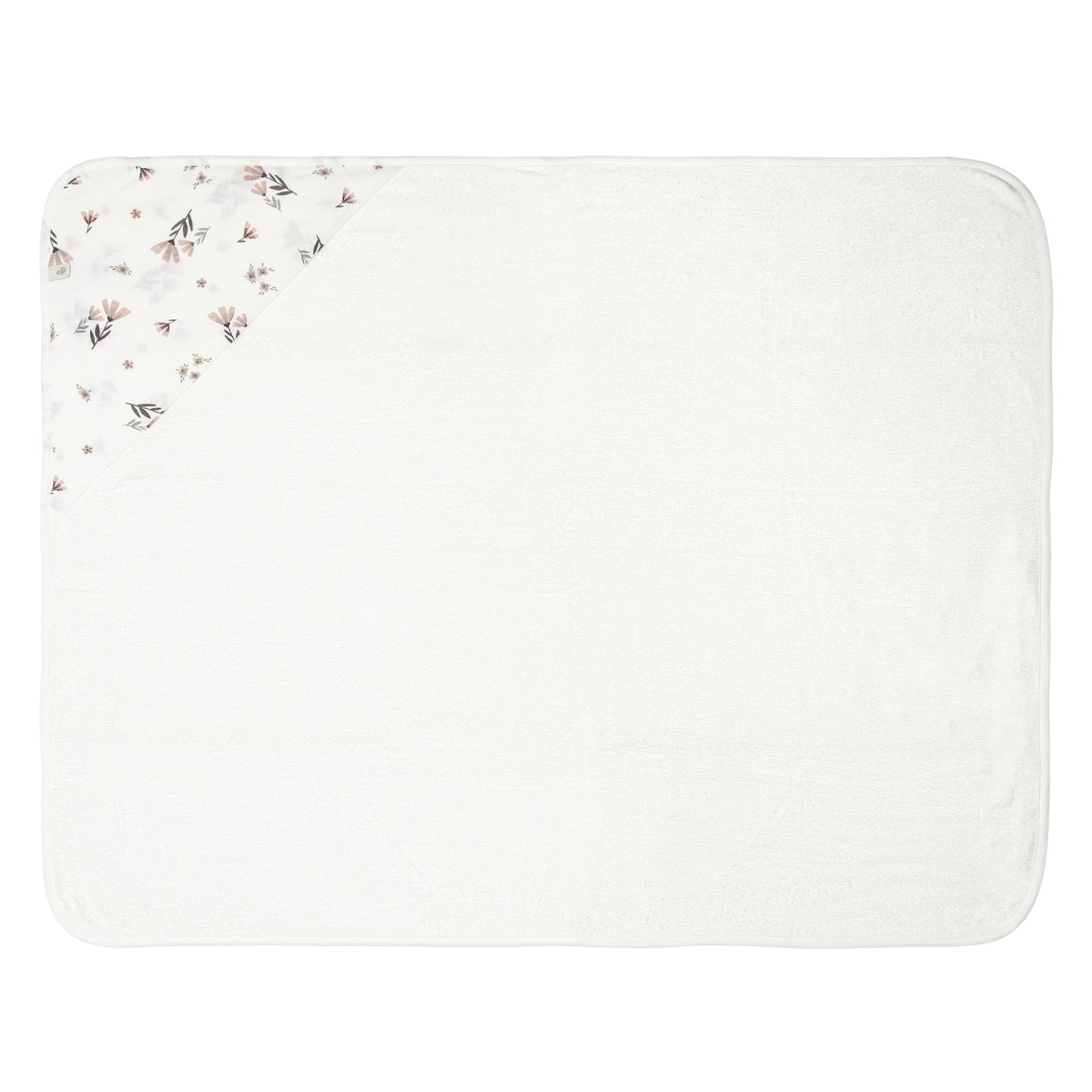 Serviette à capuchon en bambou - Fleurs aquarelle
