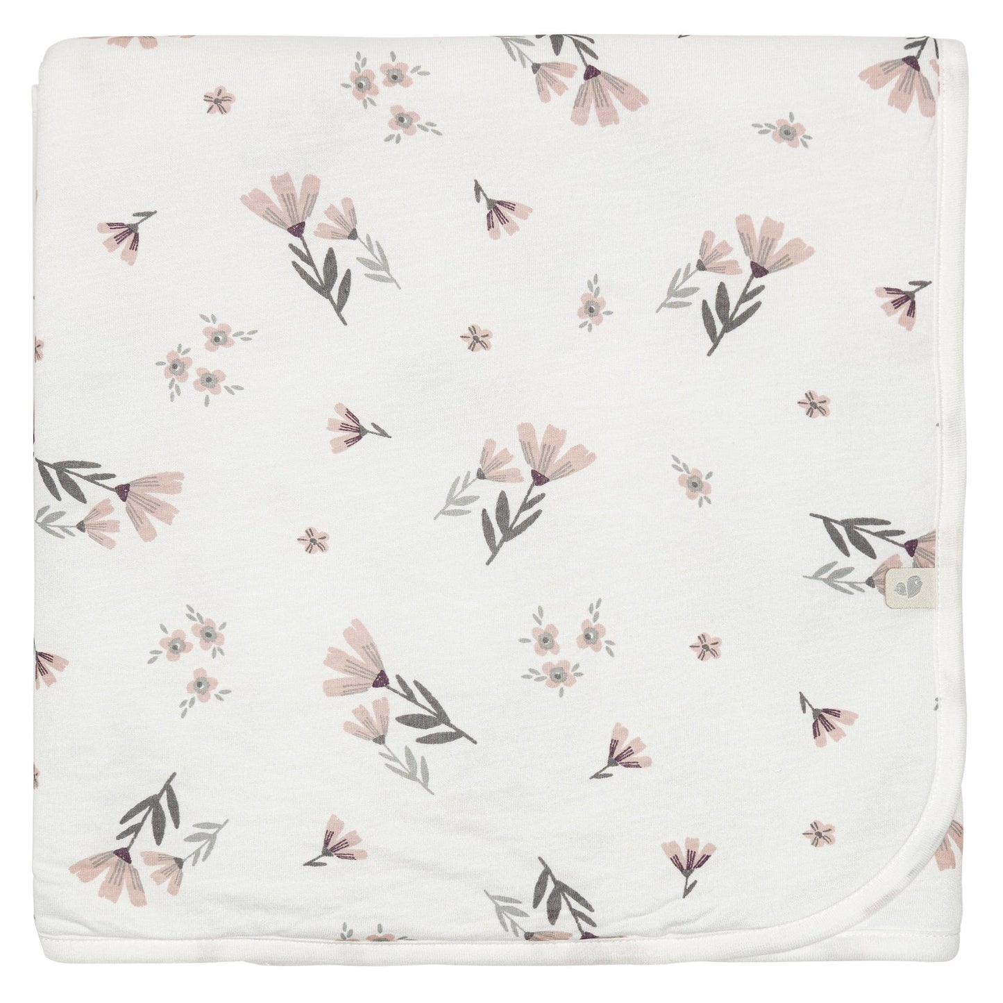 Couverture de bambou - Fleurs aquarelle