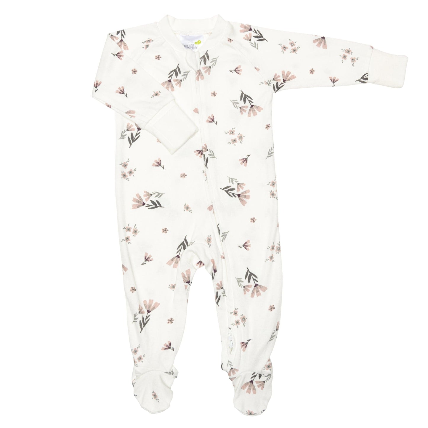 Bamboo baby sleeper - Watercolor Flowers