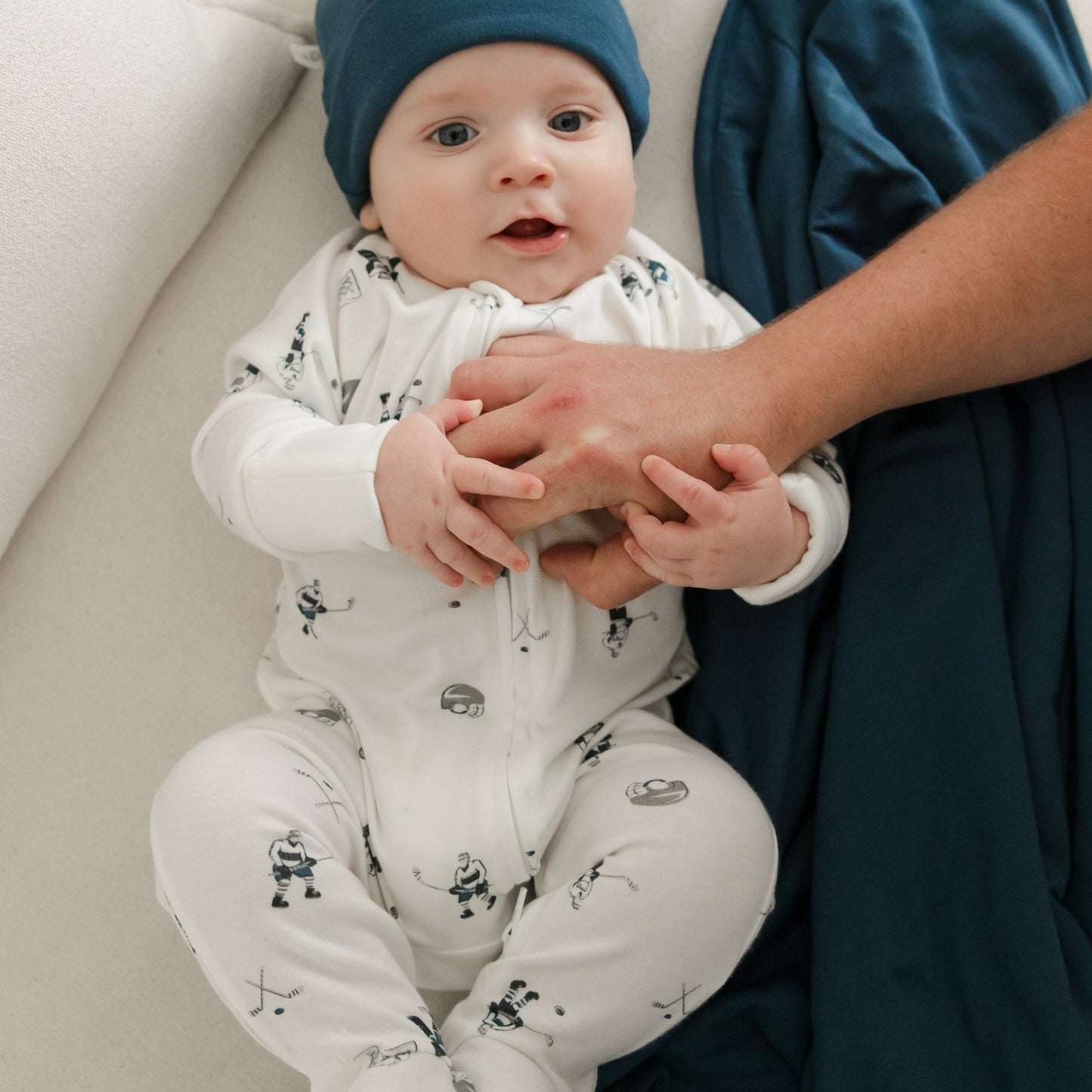 Bamboo baby sleeper - Hockey