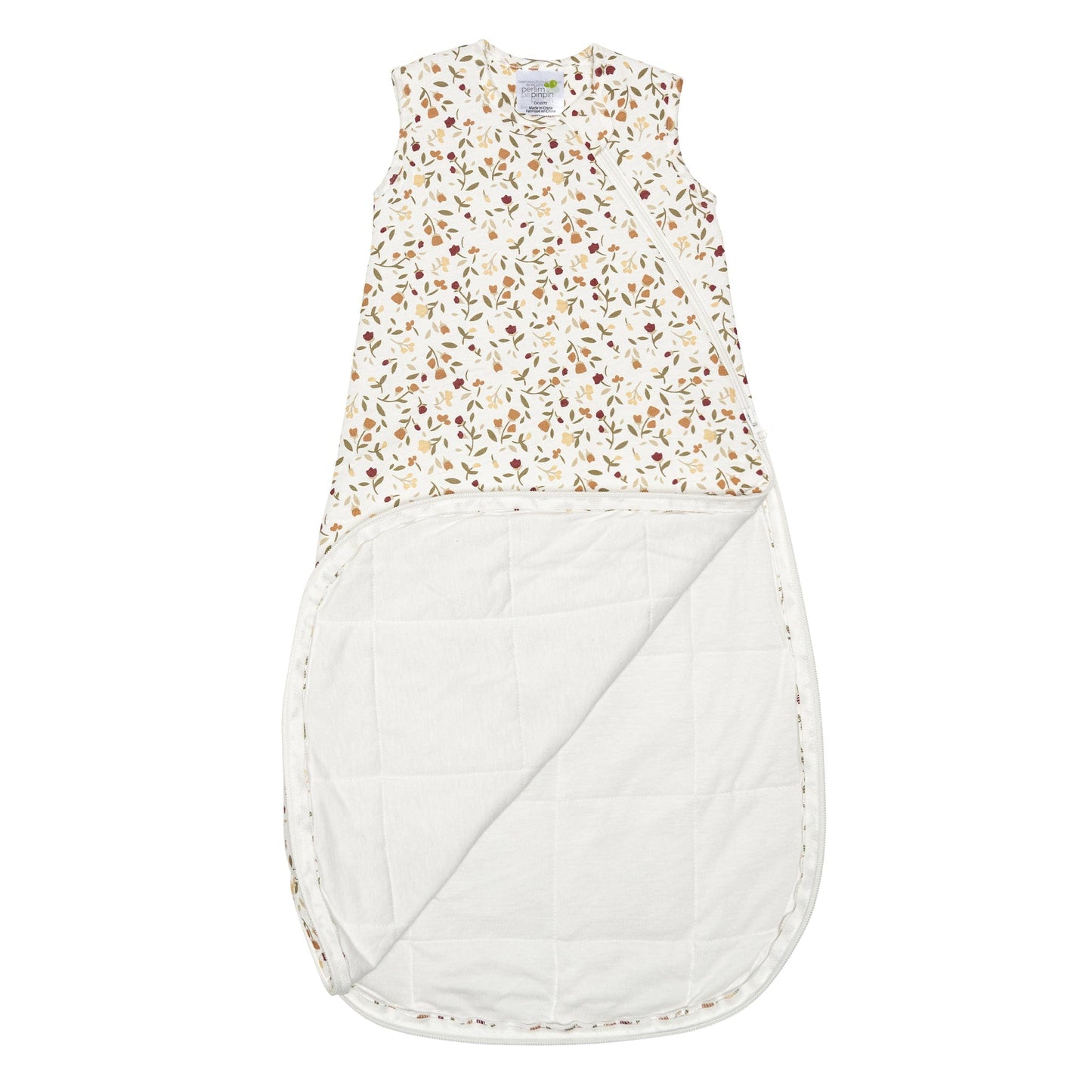 Quilted bamboo sleep bag - Floral (1.0 tog)