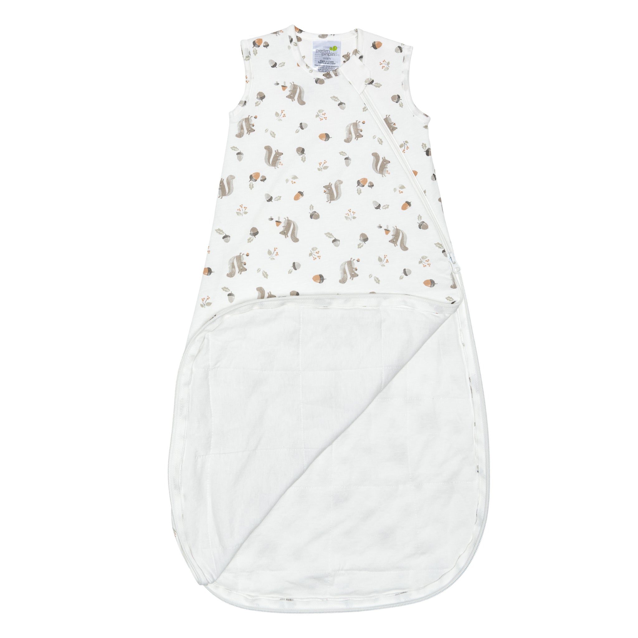 Quilted bamboo sleep sack - Squirrel (2.5 togs)
