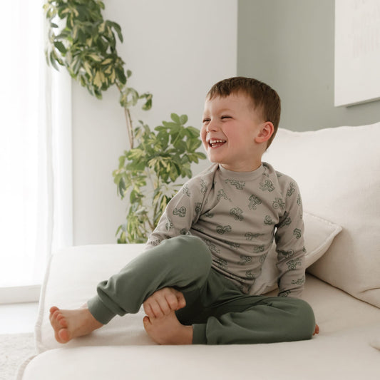 Bamboo pajama set - Tractors