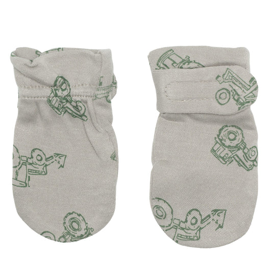 Bamboo scratch mittens - Tractors