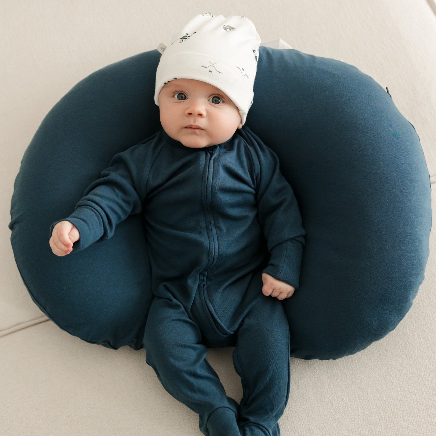 Bamboo nursing pillow - Denim