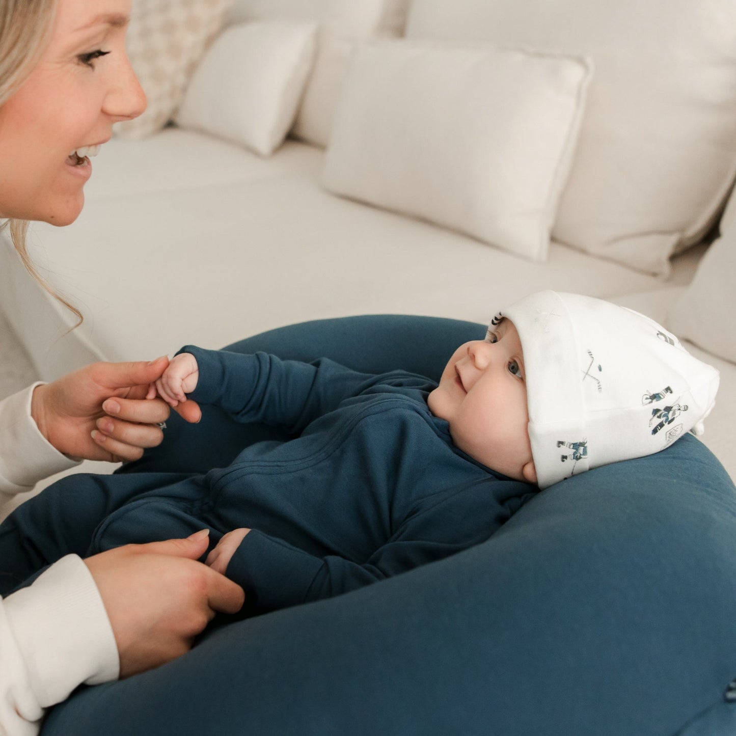 Bamboo baby sleeper - Denim