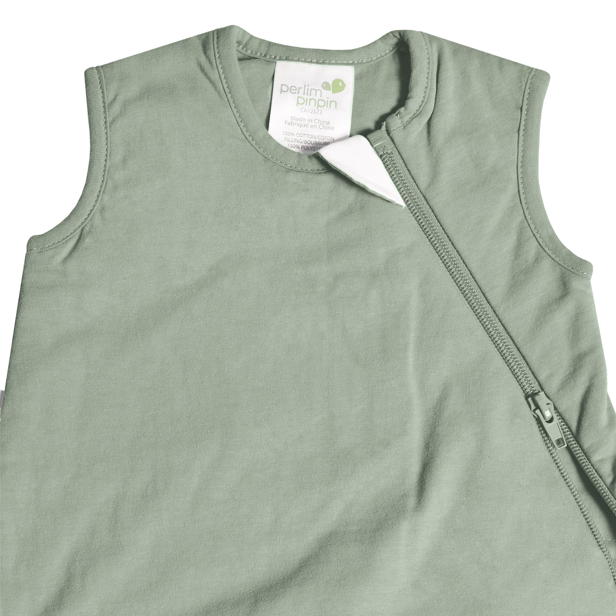 Quilted bamboo sleep bag - Moss Green (2.5 togs)
