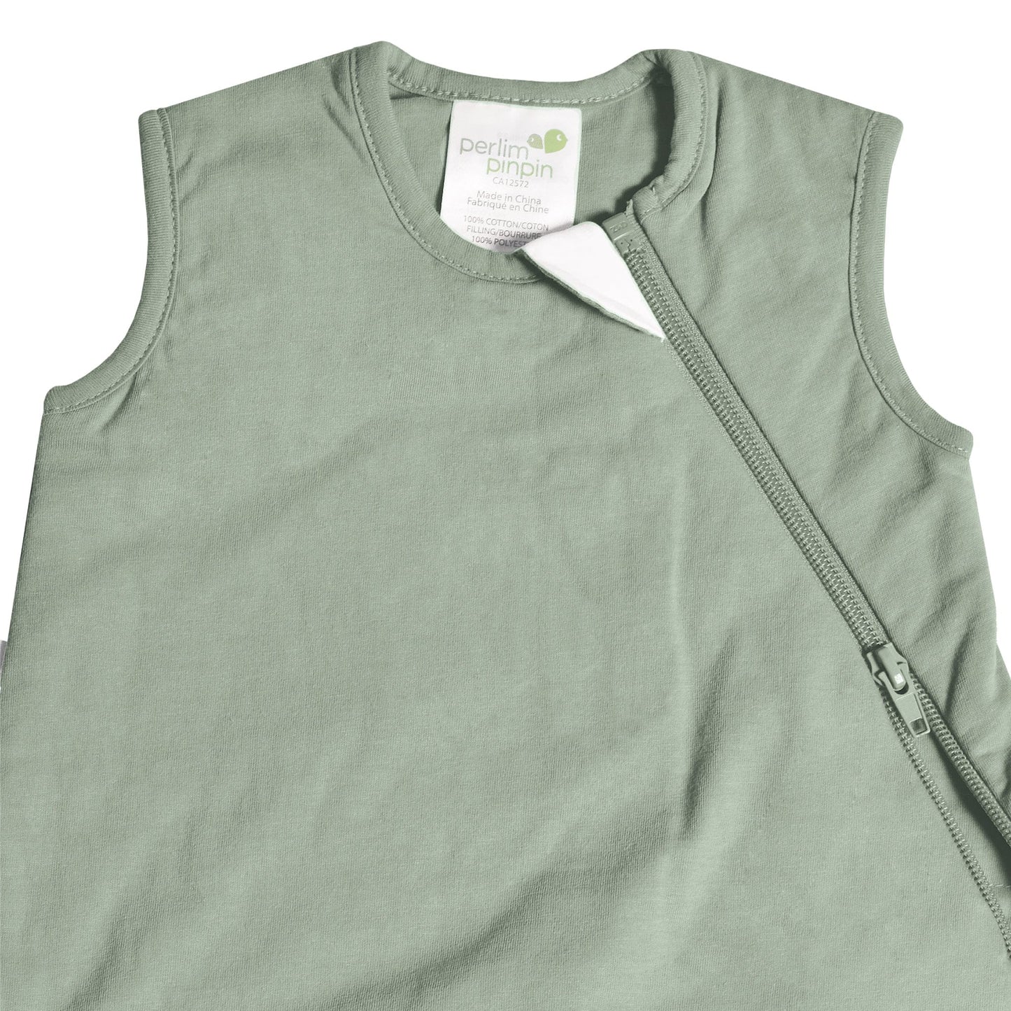 Quilted bamboo sleep bag - Moss Green (2.5 togs)