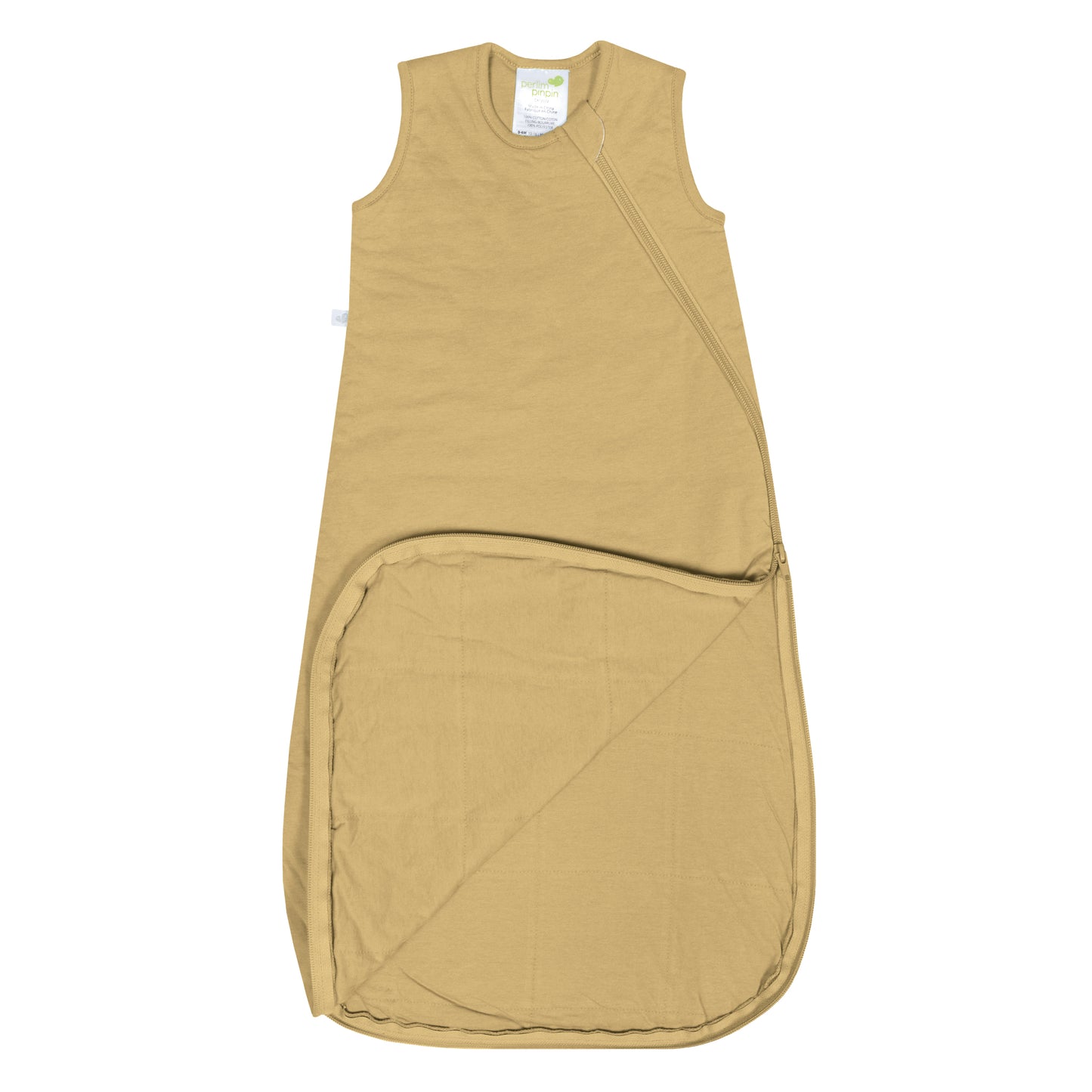 Quilted bamboo sleep sack - Curry (1.0 tog)