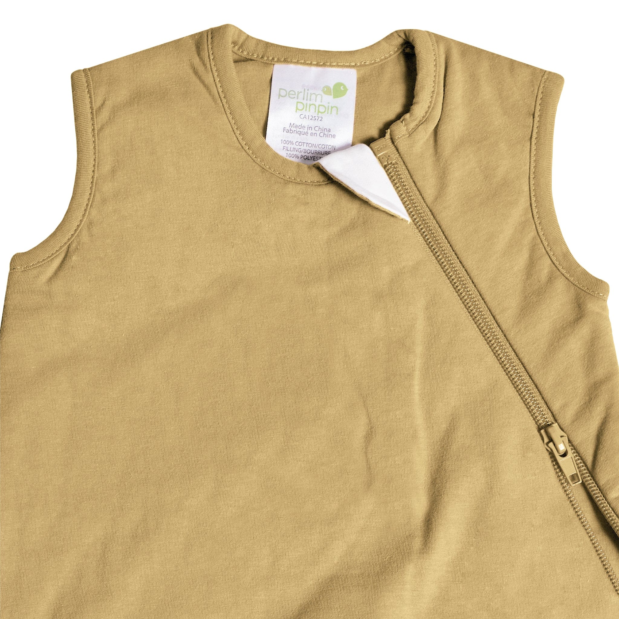 Quilted bamboo sleep sack - Curry (1.0 tog)