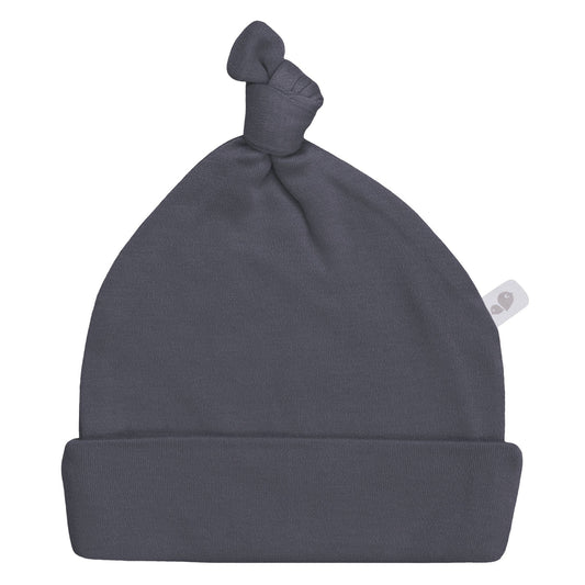 Newborn bamboo knotted hat - Charcoal