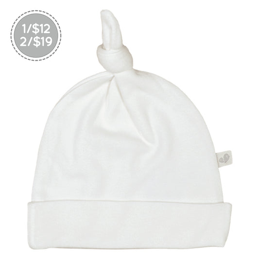 Newborn bamboo knotted hat - Ivory