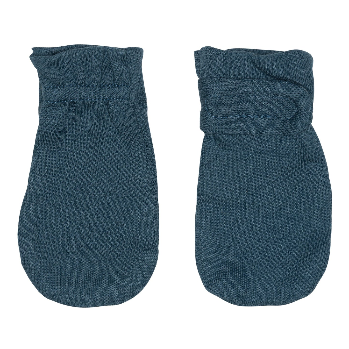 Mitaines anti-égratignures en bambou pour nouveau-né - Denim