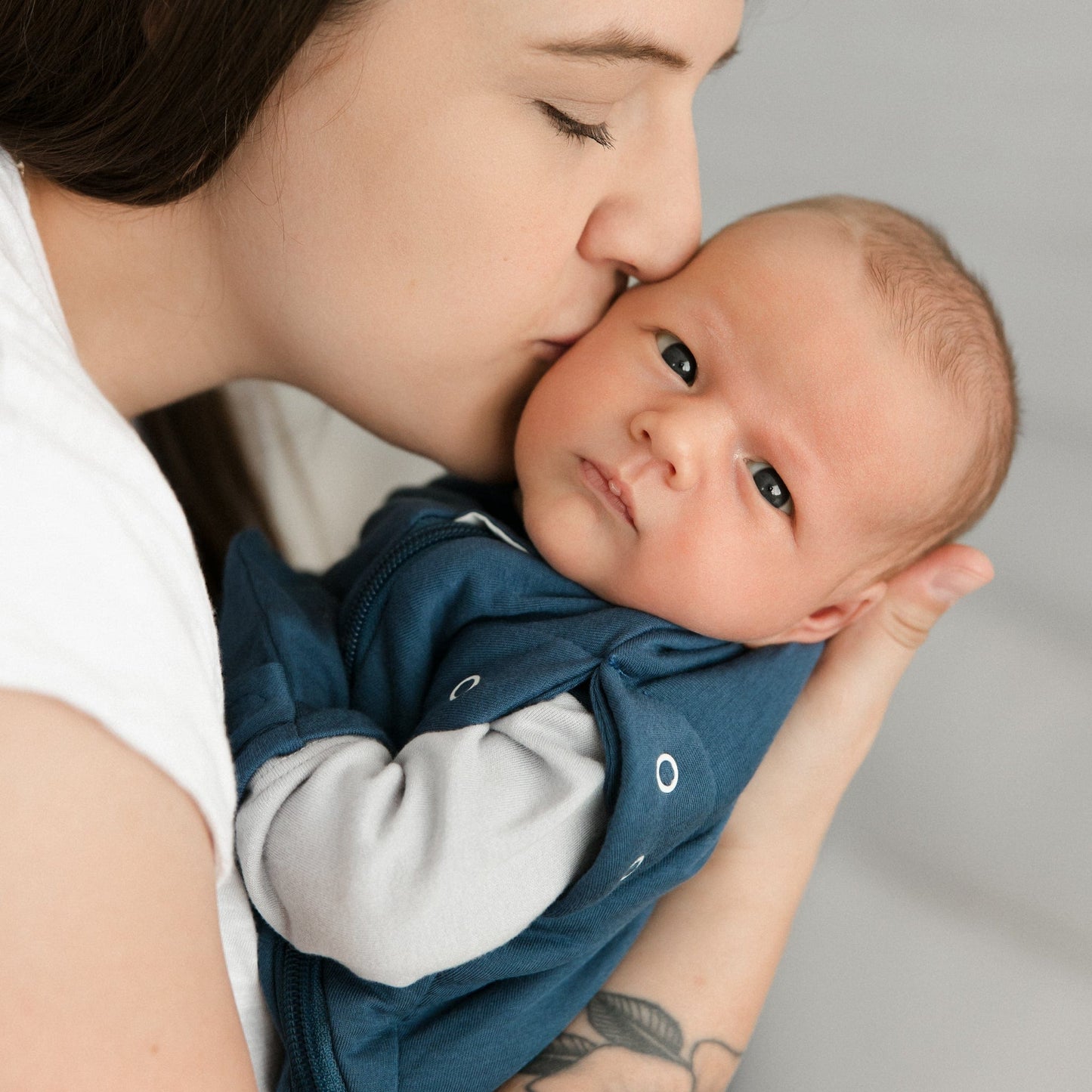 Bamboo newborn sleep sack - Denim (1.0 tog)