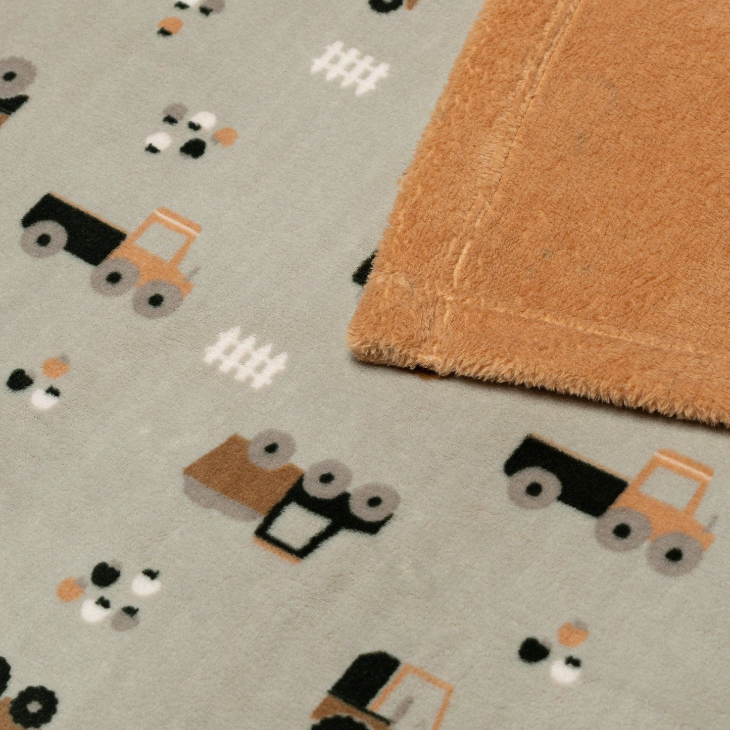 Plush blanket - Tractors