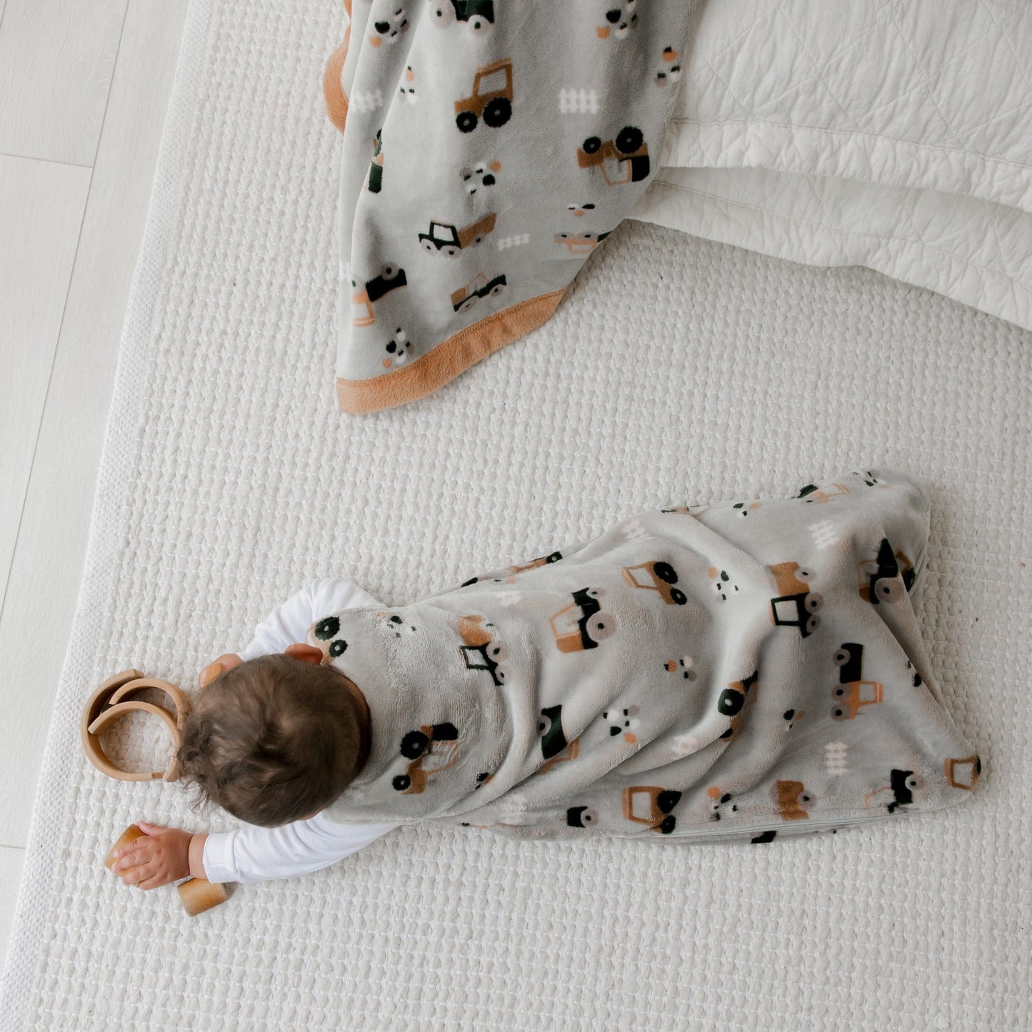 Plush blanket - Tractors