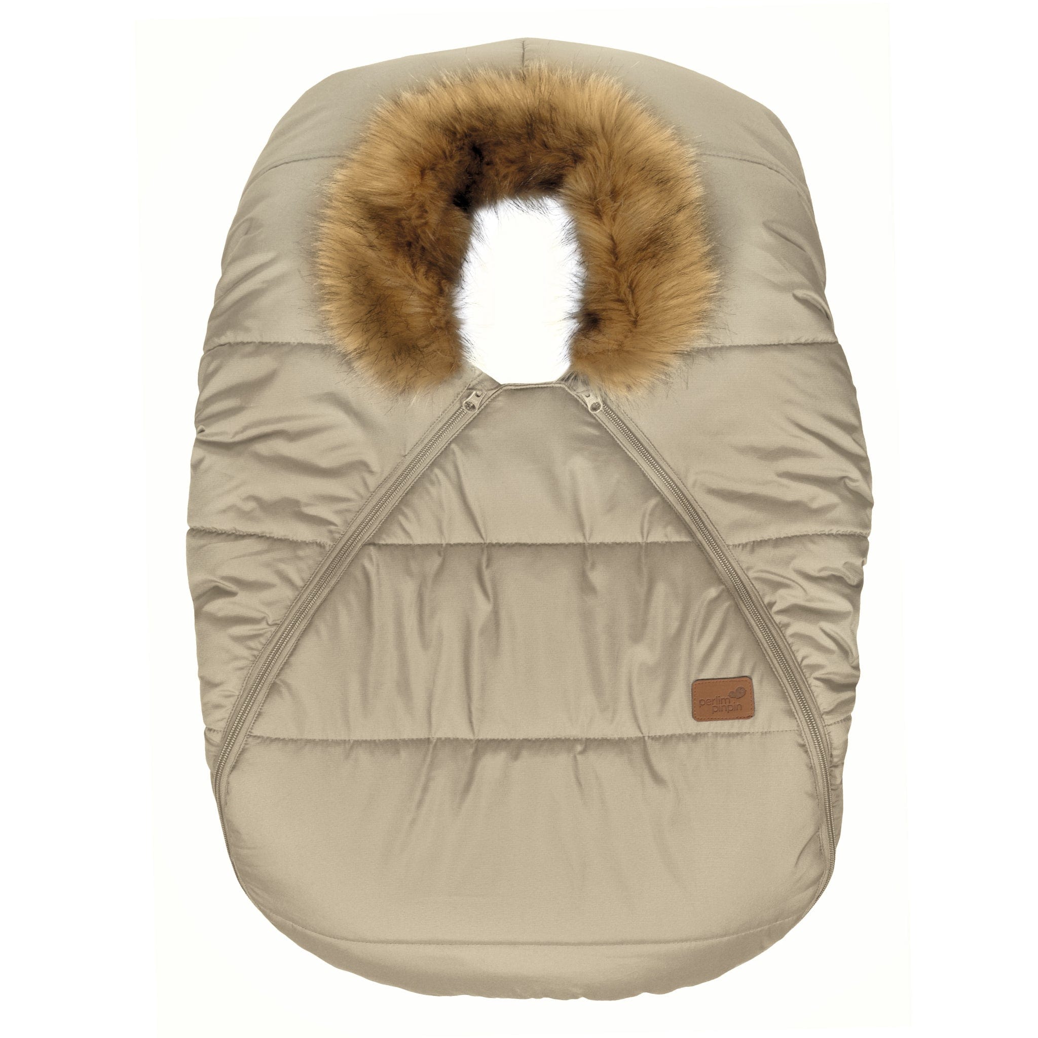 Winter elastic fitted cover for car seat Light Beige