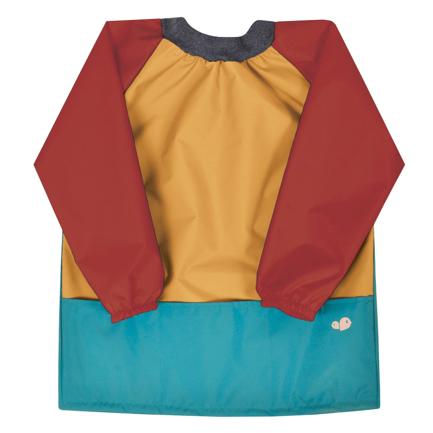 Kid Smock - Yellow, Teal & Brick Color Block