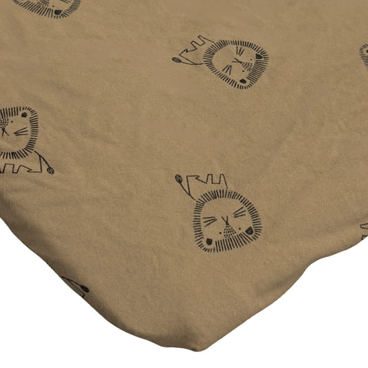 Flannel playpen fitted sheet - Lions
