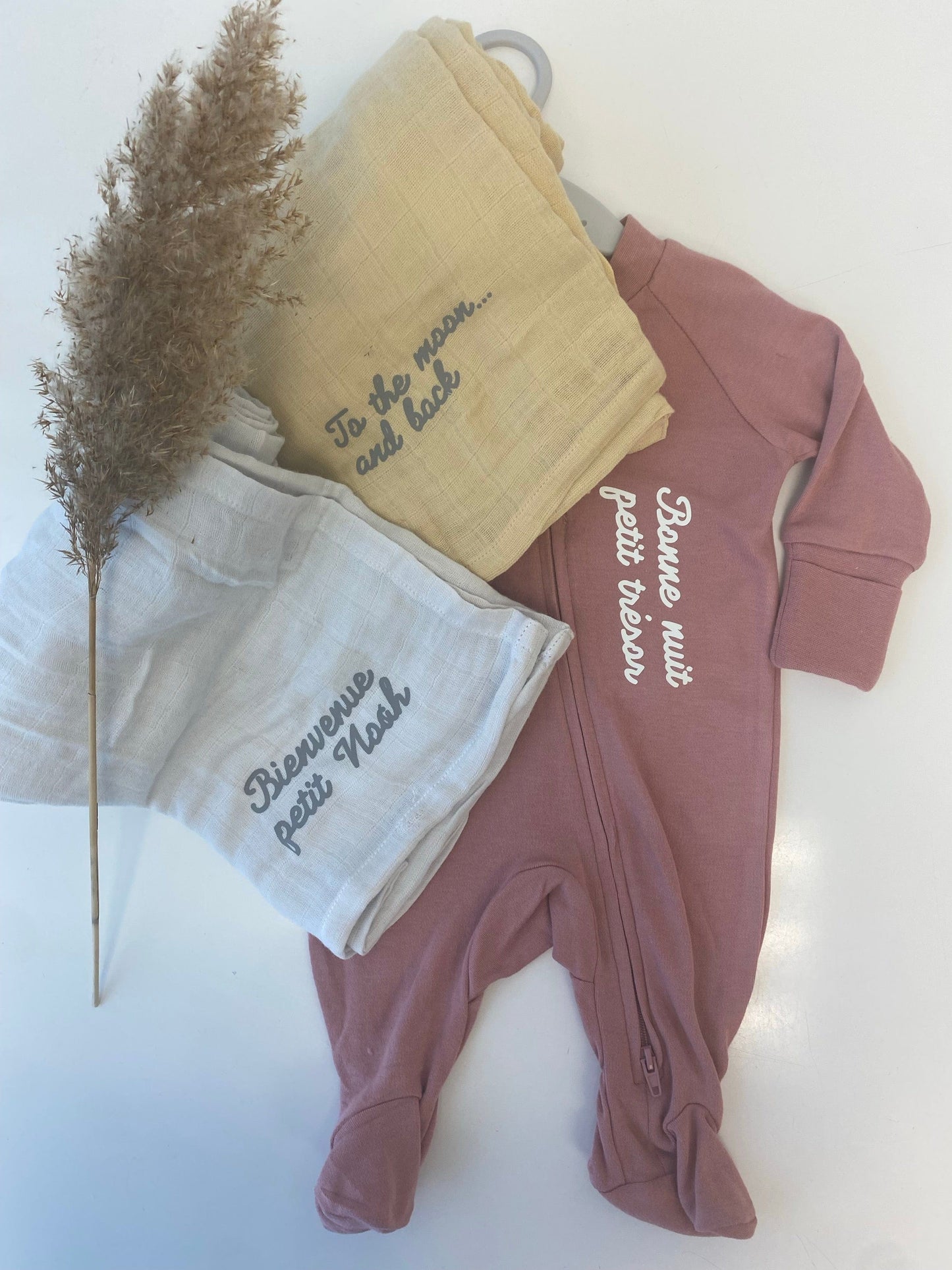 Cotton muslin swaddle - Kaki
