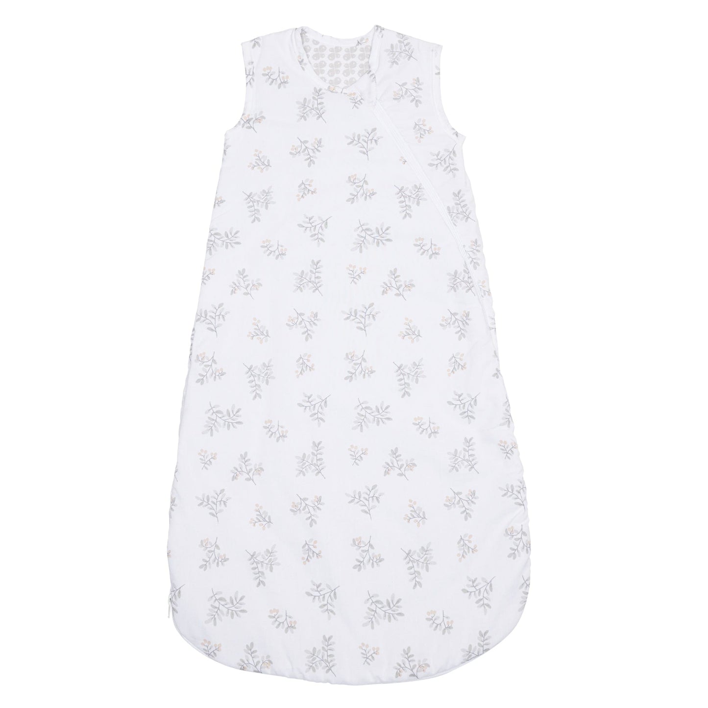 Woven cotton sleep bag - Leaves (2.0 togs)