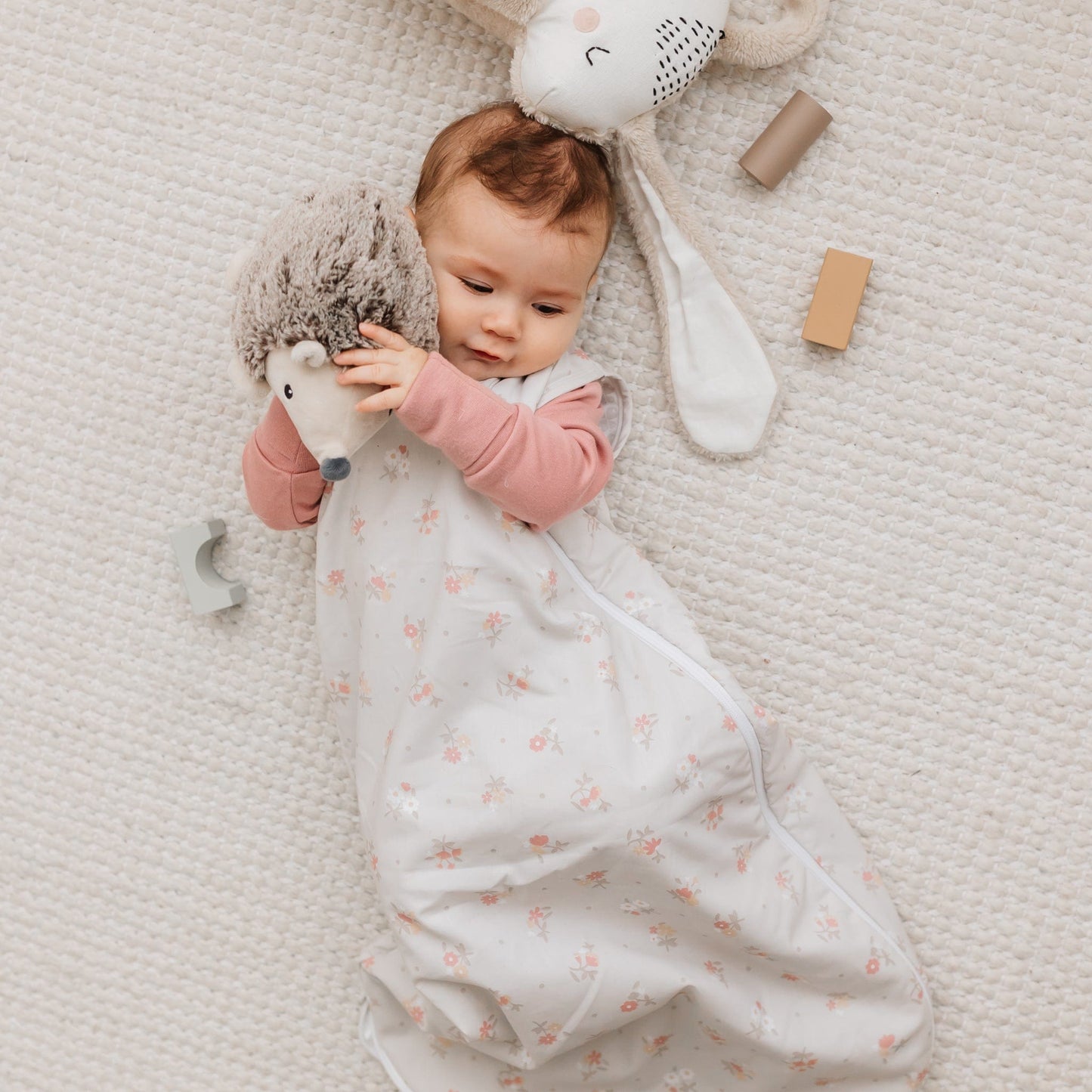 Woven cotton sleep bag - Flowers (2.0 togs)