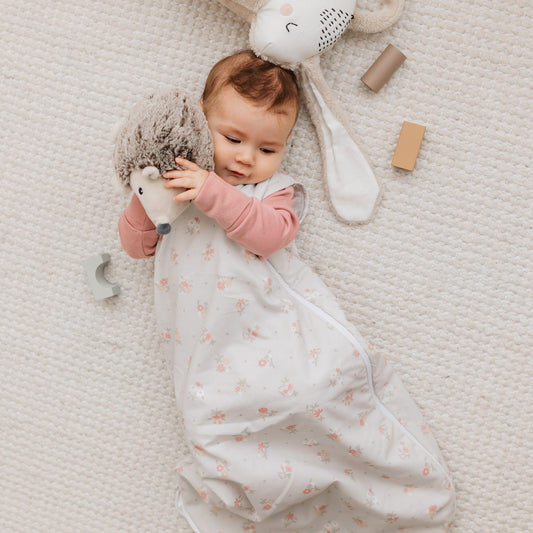 Woven cotton sleep bag - Flowers (2.0 togs)