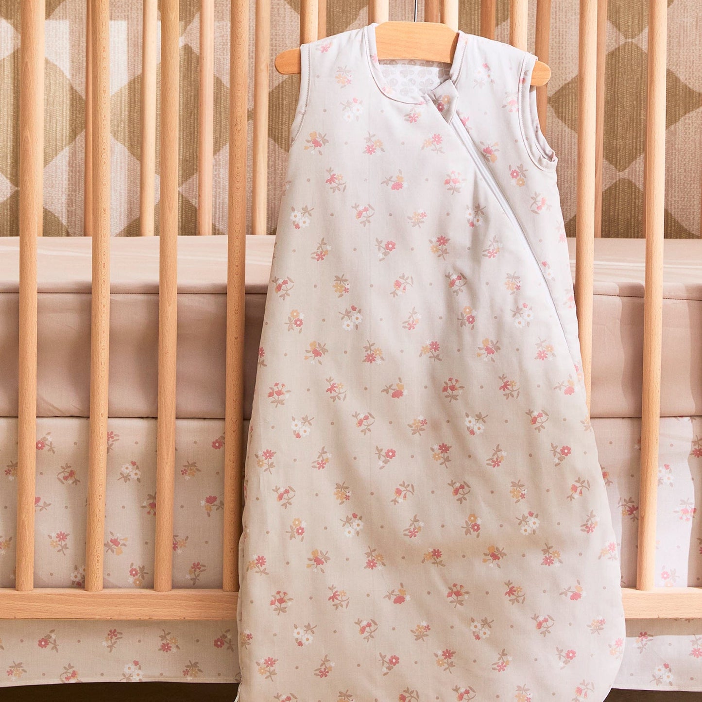 Woven cotton sleep bag - Flowers (2 togs)