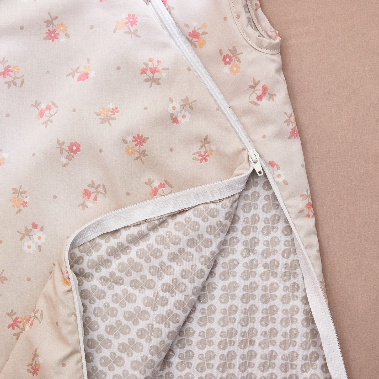 Woven cotton sleep bag - Flowers (2 togs)