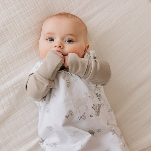 Woven cotton sleep bag - Forest (2.0 togs)