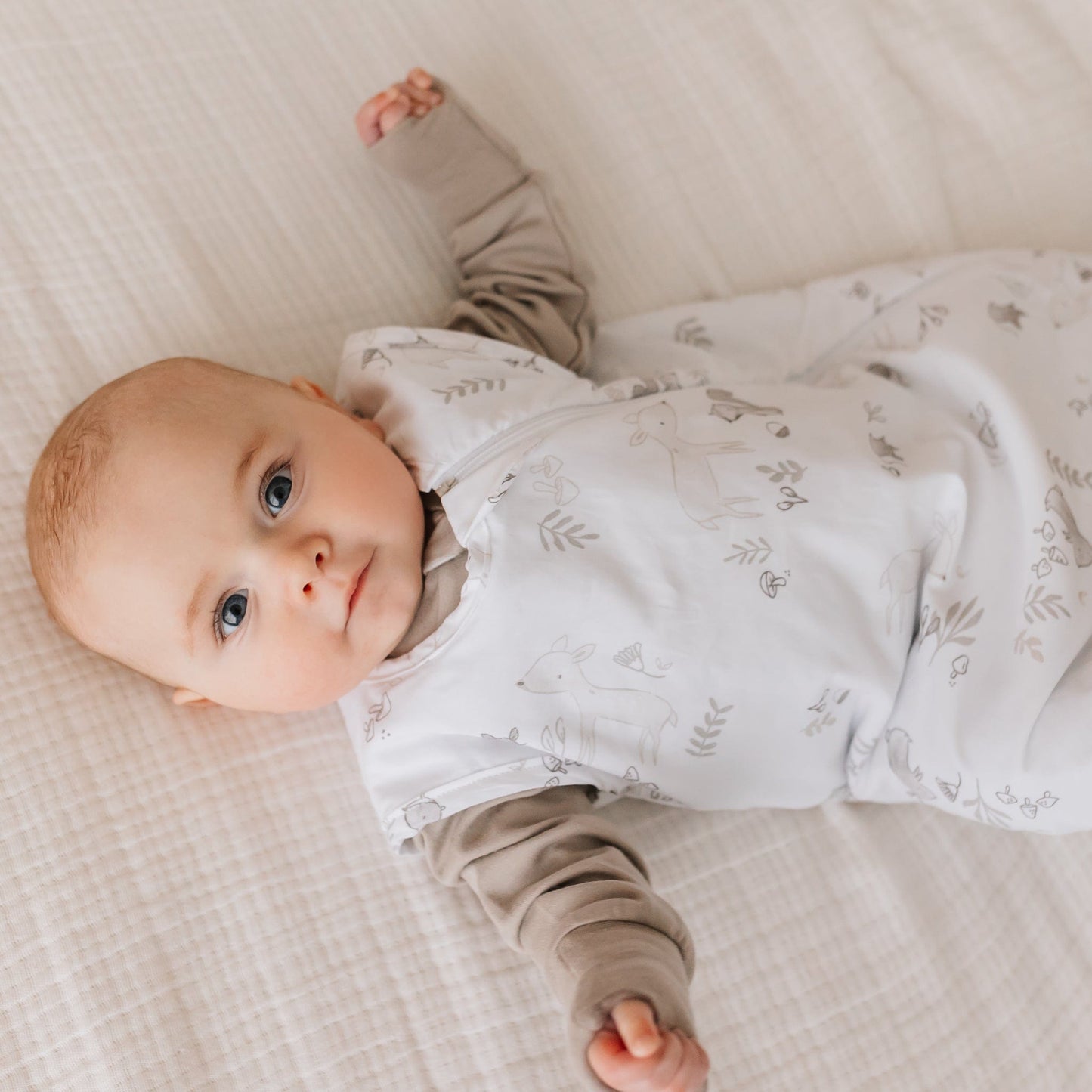 Woven cotton sleep bag - Forest (2.0 togs)