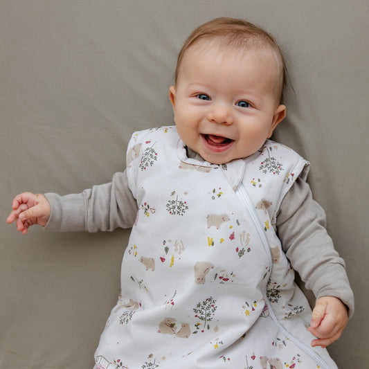 Woven cotton sleep sack- Bears (2 tog)