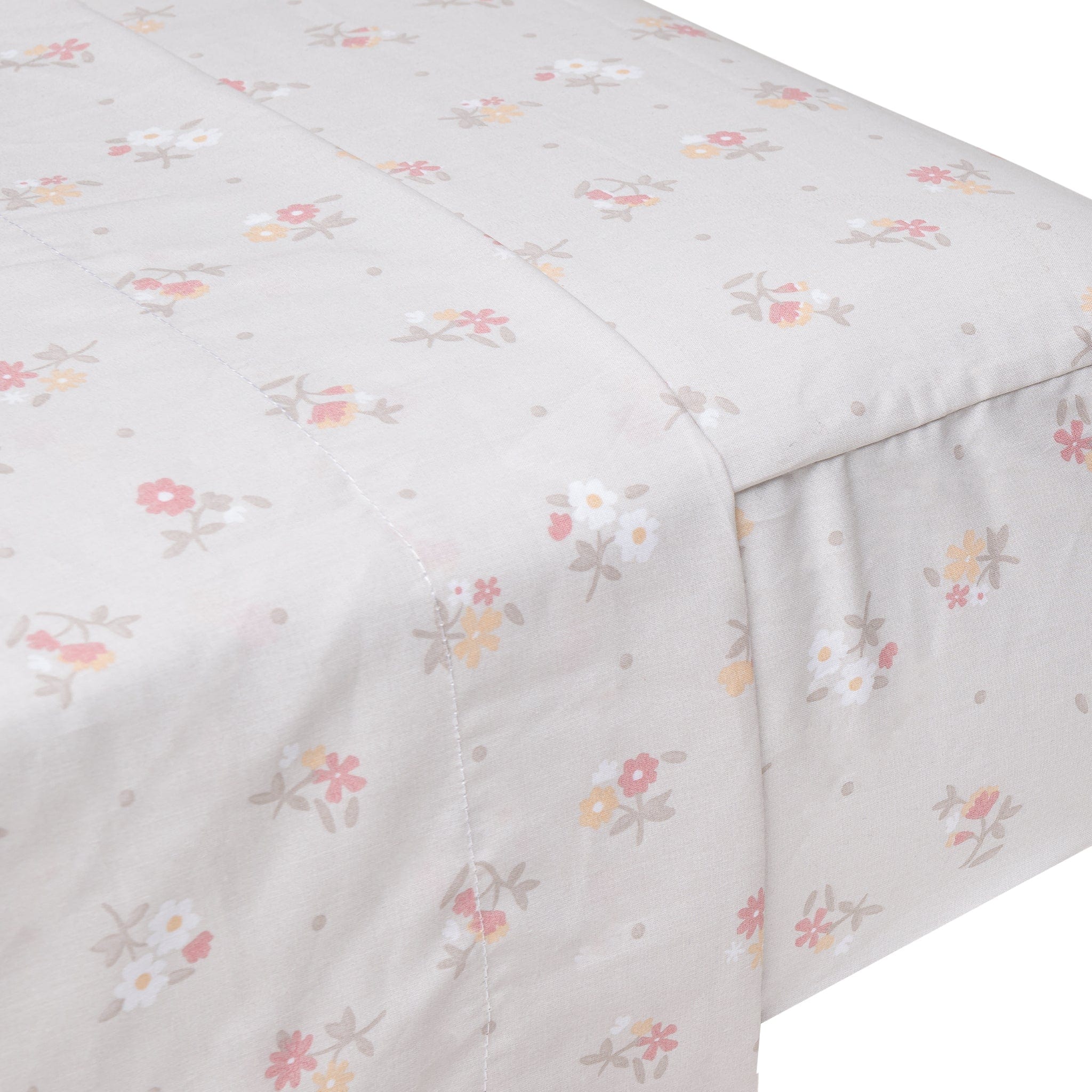 Crib flat sheet Flowers Perlimpinpin